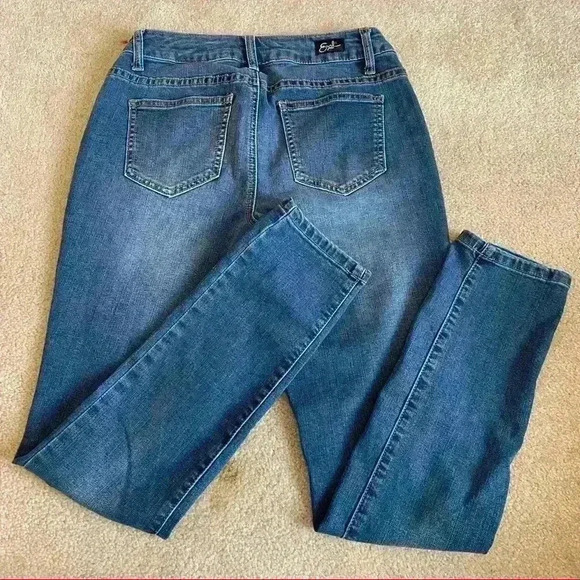 Earl Jeans Embroidered Flower Multicolor Denim Skinny Ankle Jeans 4 - Picture 3 of 13